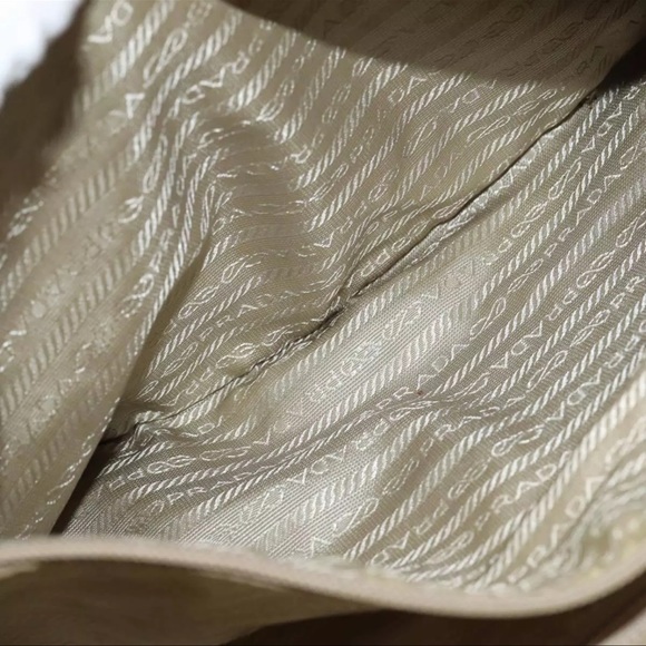 Use tan cream vintage nylon Prada bag - Picture 6 of 11